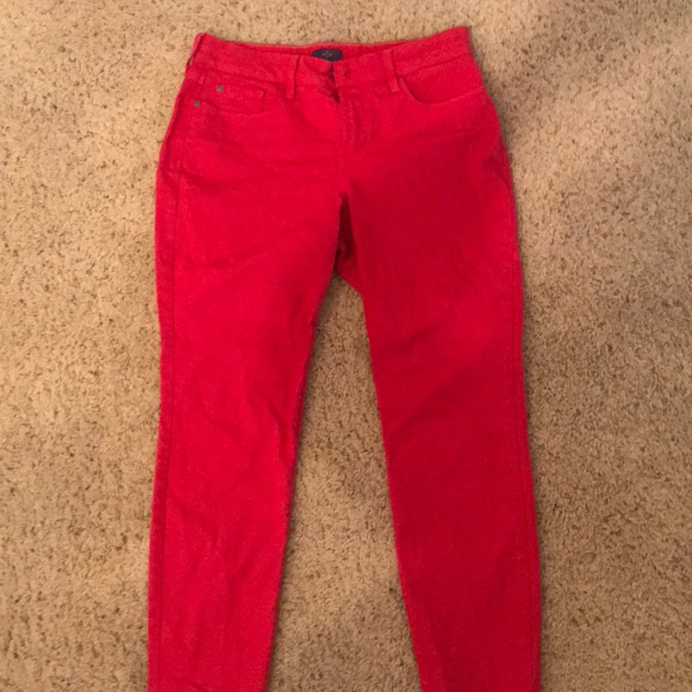 Not Your Daughters Jeans Red Ankle Jeans